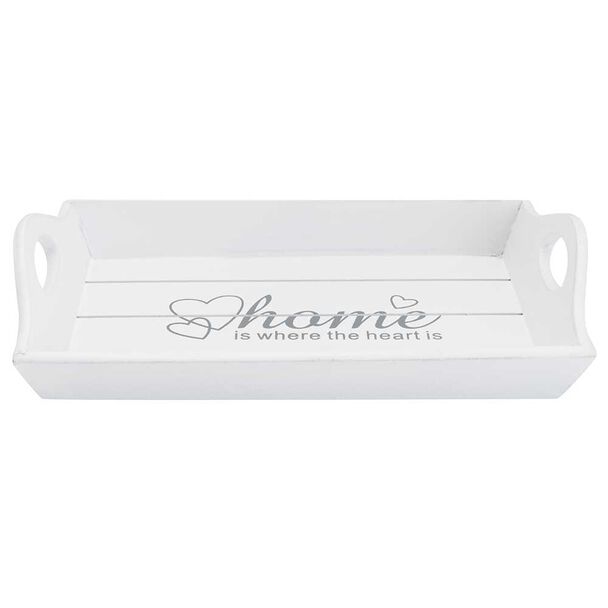 Bandeja Madera Vgo Home Rectangular 22 x 15 cm Blanco