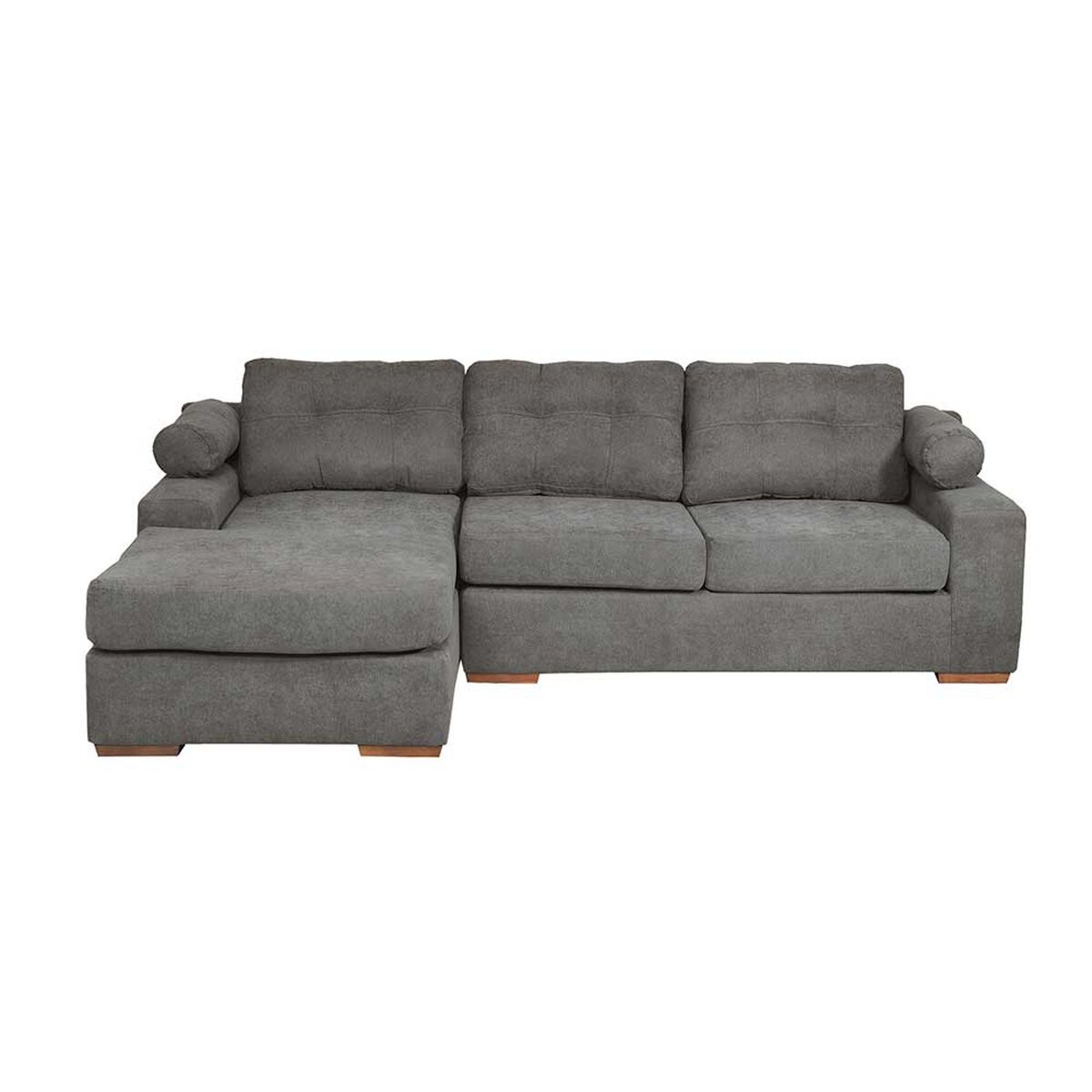 Sofá Seccional Innovamuebles Santi Gris Oscuro 3 Cuerpos 