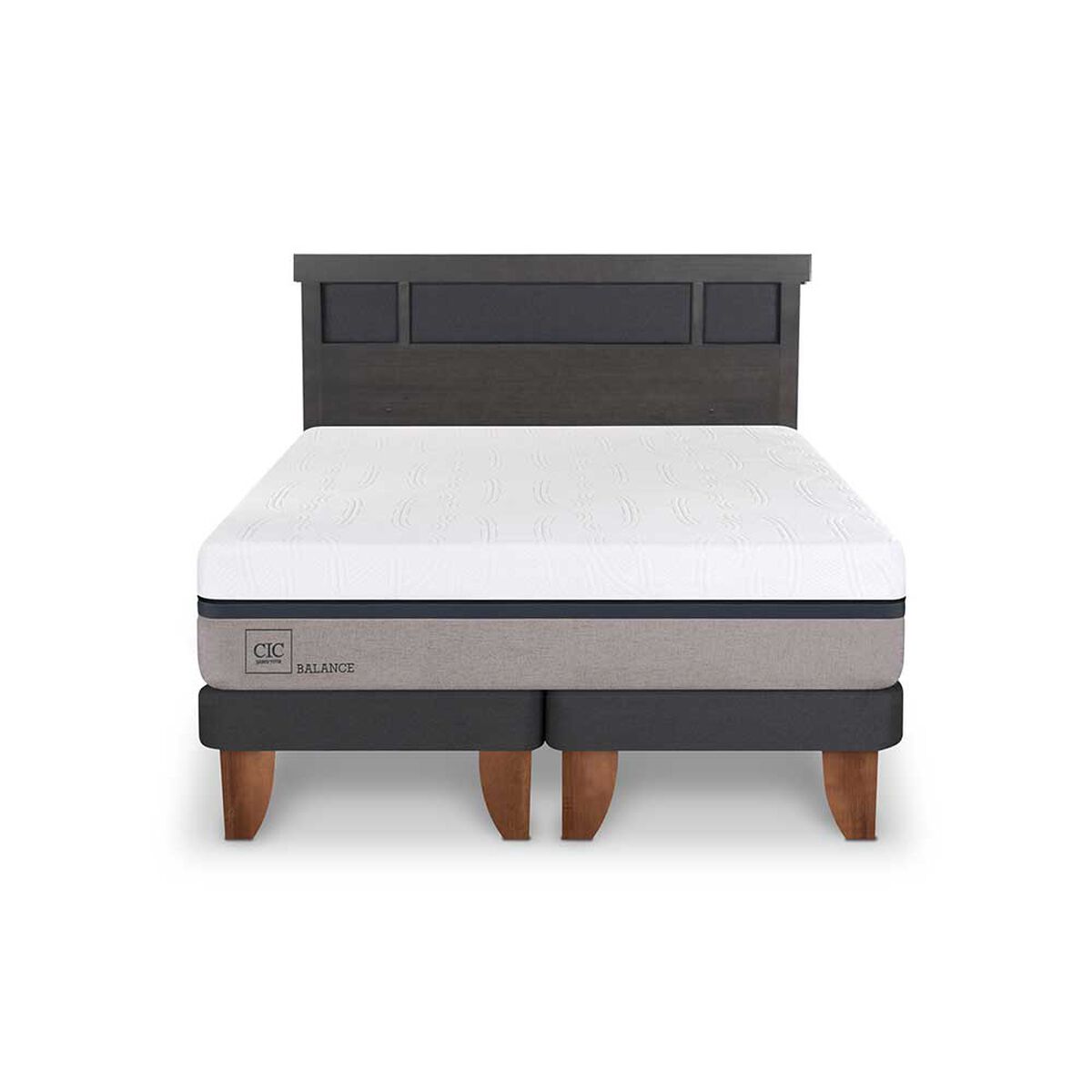 Cama Europea CIC Base Normal King Balance + Respaldo Dublin