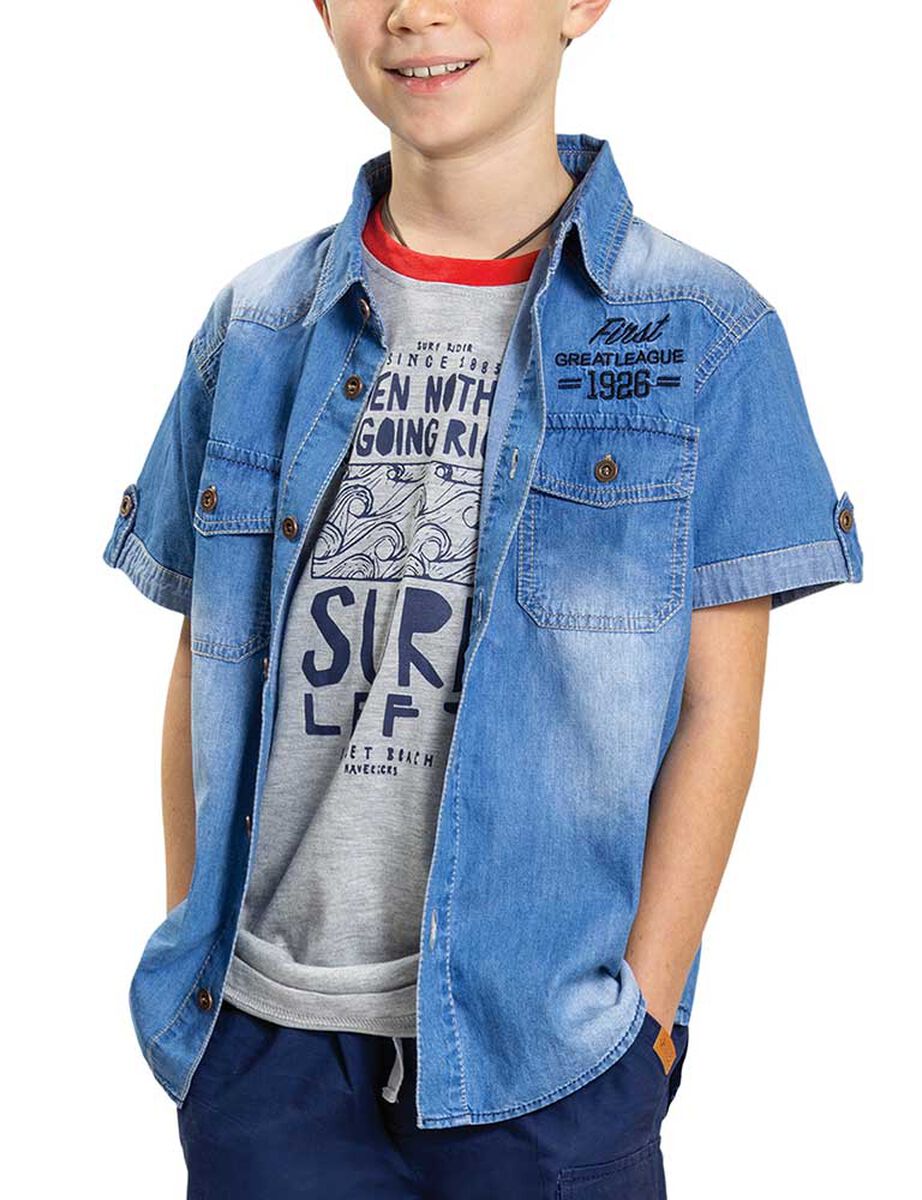 Camisa de Algodón Niño Exception