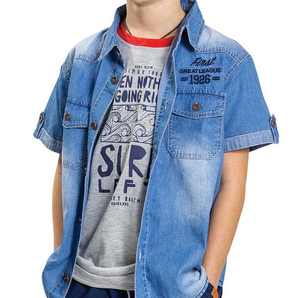 Camisa de Algodón Niño Exception