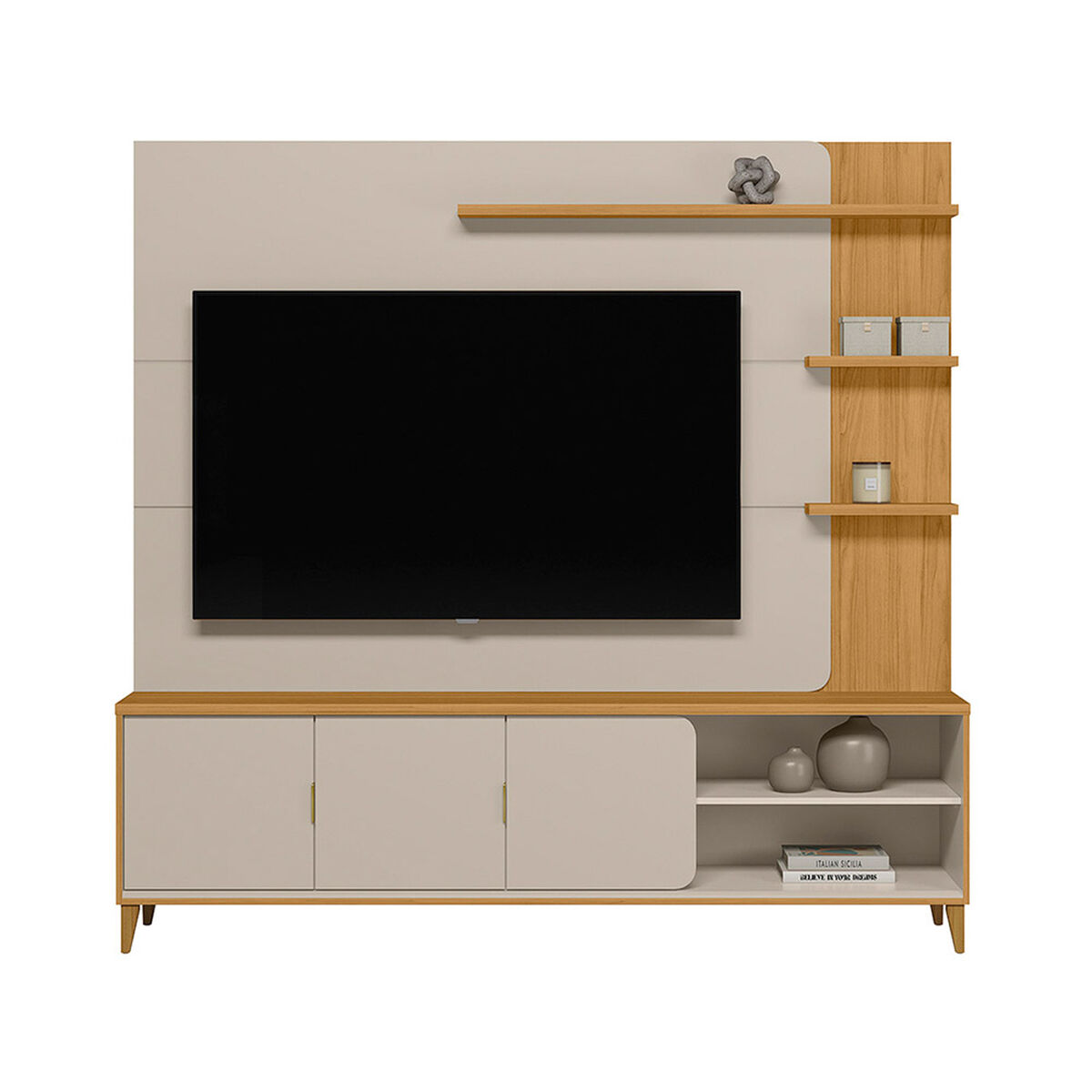 Home TV Di Poretti Design Napoli Hasta 70" Caf&eacute; Claro