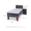 Cama Europea CIC 1,5 Plazas Ortopedic Advance + Respaldo + Velador Villarrica