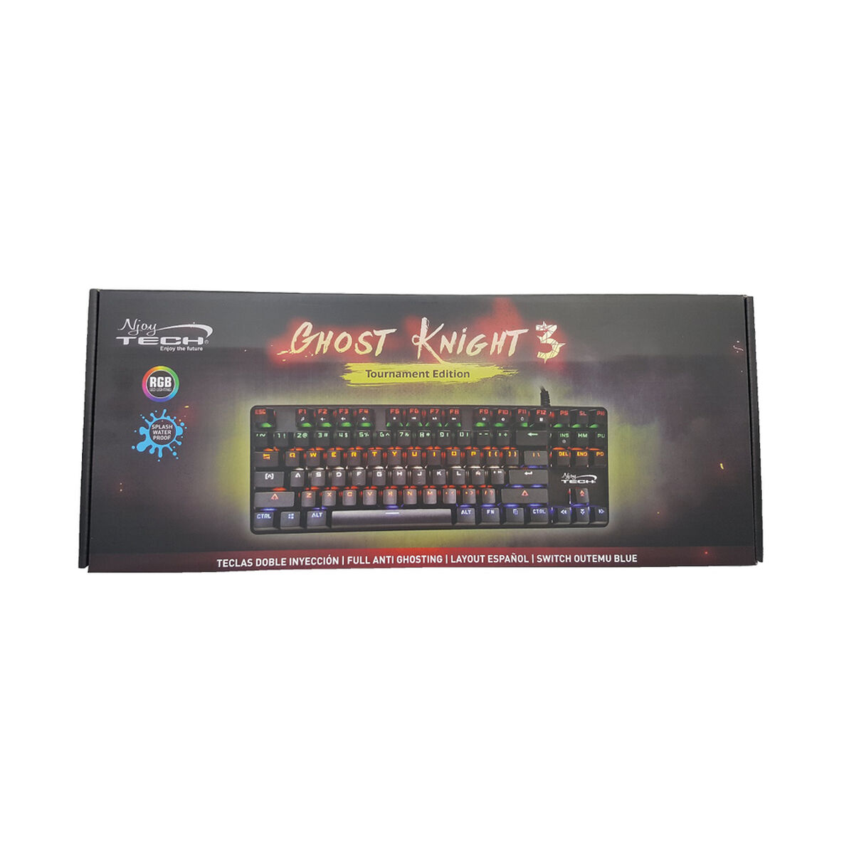 Teclado Mecánico Gamer Njoytech Outemu Blue Ghost Knight 3 Tournament Edition