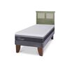 Cama Europea CIC 1,5 Plazas Ortopedic Advance + Respaldo Torino Olivo
