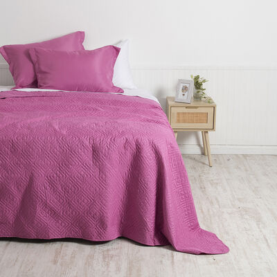 Cubrecama Mashini 2 Plazas Liso Fucsia