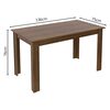 Juego de Comedor Vekkahome Pia Leone 4 Sillas Café