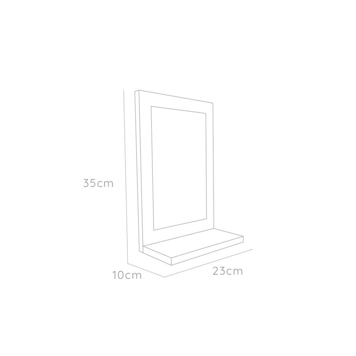 Espejo Rectangular con Repisa TuHome Shaver 35 x 23 cm