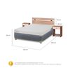 Cama Americana CIC 2 Plazas Excellence Plus + Respaldo + 2 Veladores