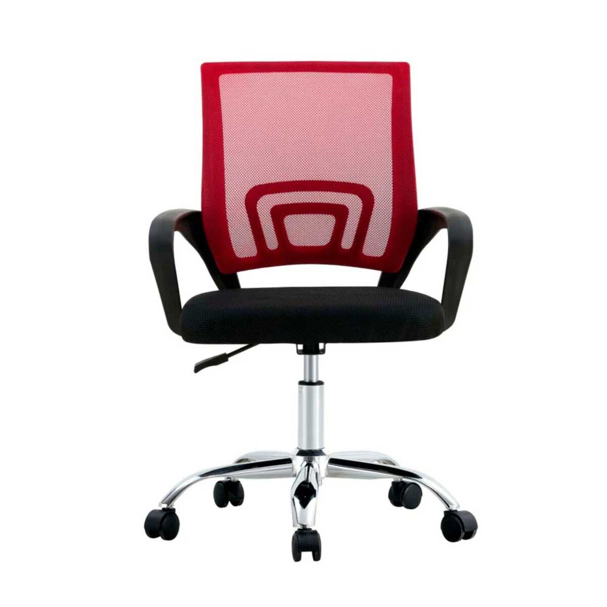 Combo Oficina Escritorio Wengue + Silla New York Negra y Roja Arthome