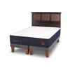 Cama Europea CIC Base Dividida 2 Plazas S&uacute;per Premium + Respaldo New Torino Chocolate