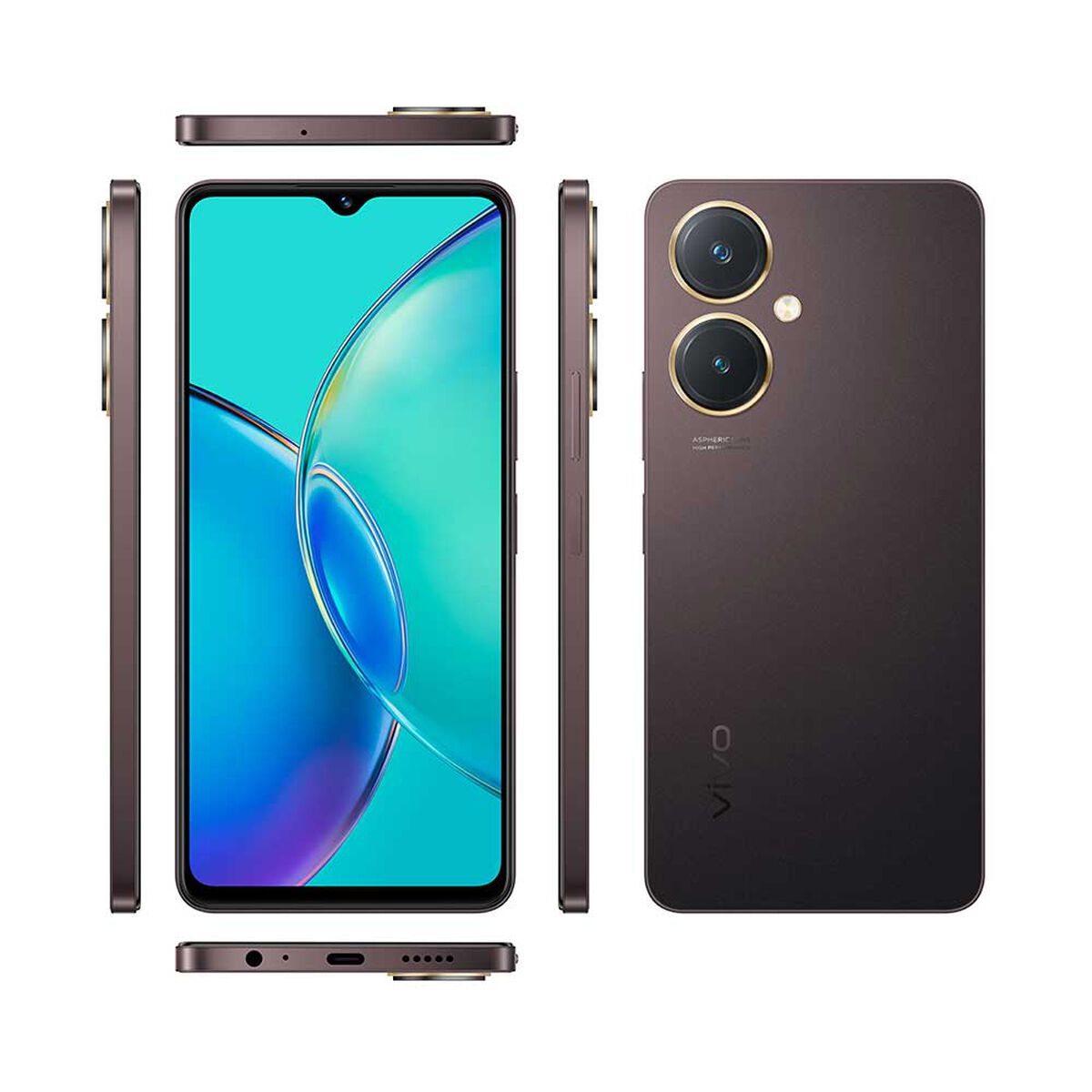 Celular Vivo Y27 128GB 6,64" Burgundy Black Liberado