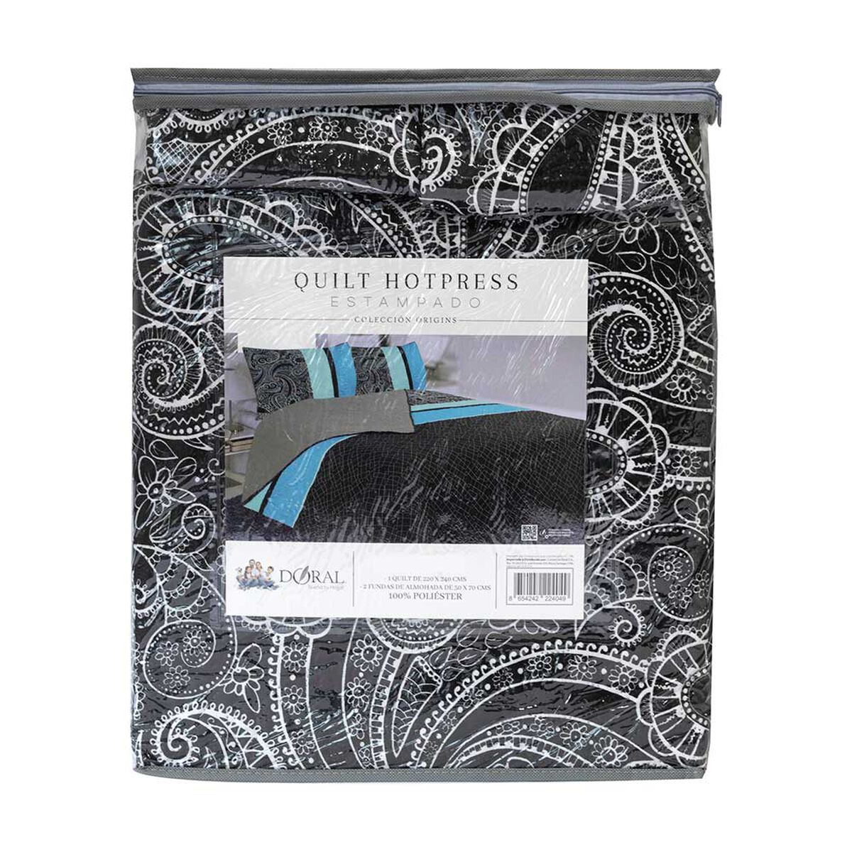 Quilt Doral 1,5 Plazas Hotpress Origins D13 Estampado