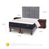 Cama Europea CIC Base Dividida S&uacute;per King Premium + Respaldo + Veladores + Plum&oacute;n Ganso