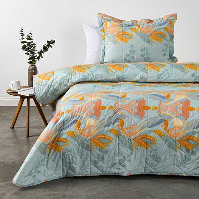 Quilt Estampado American Family 1,5 Plazas Aquamarine