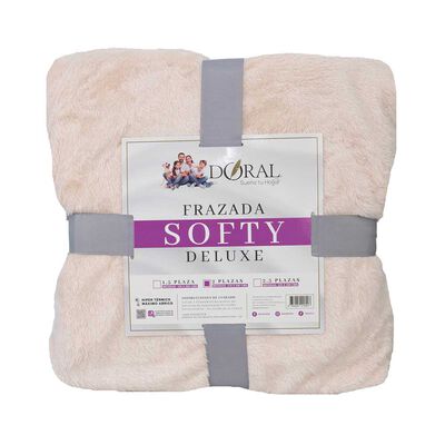 Frazada Poliéster Doral 2 Plazas Deluxe Rosa