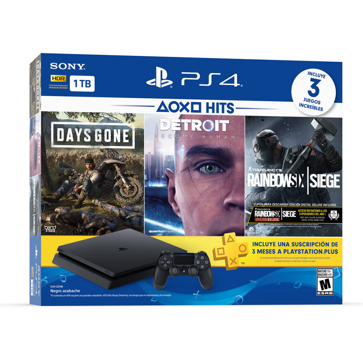 Consola PS4 Hits Bundle 5 1TB + 3 Juegos