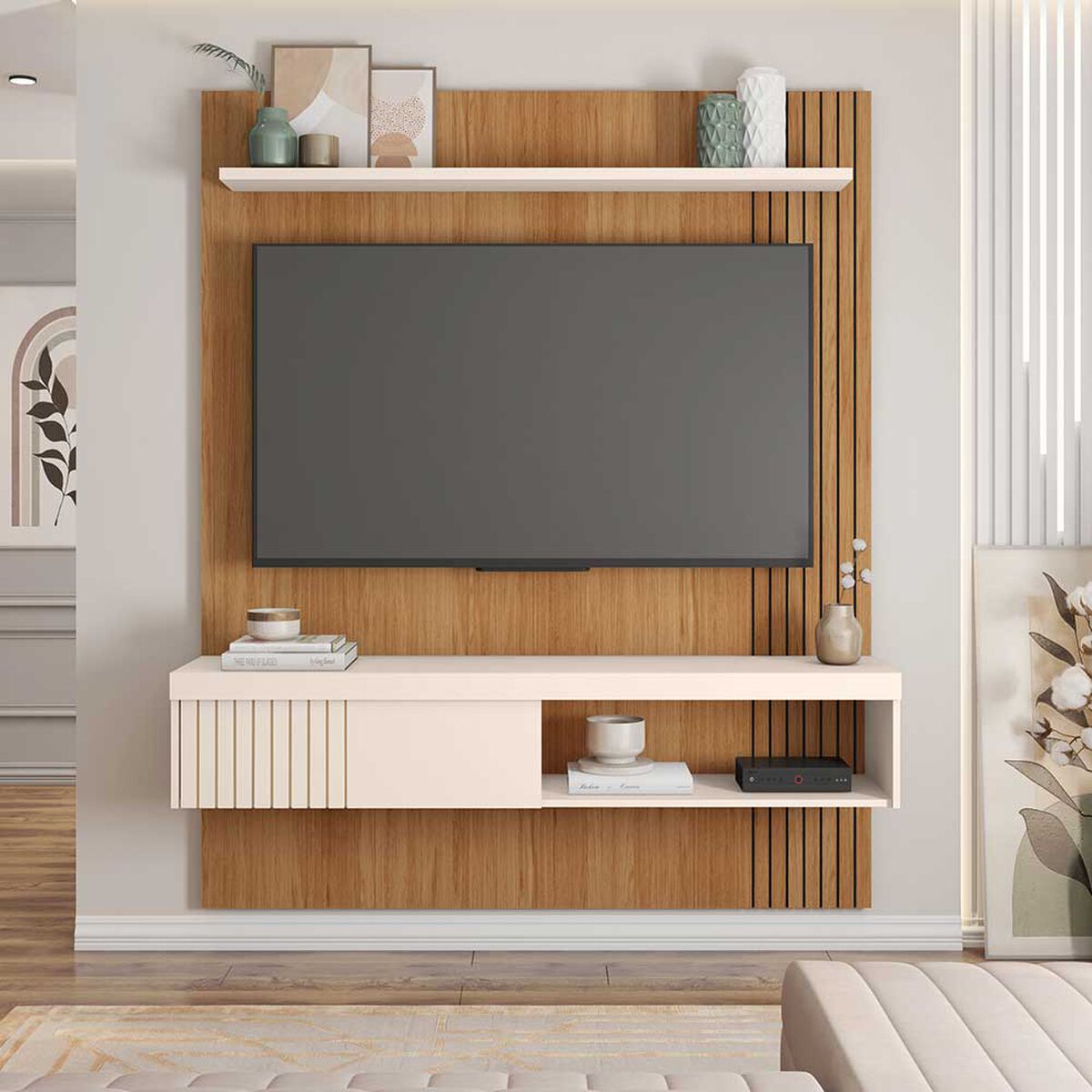 Panel Decocasa Jade Hasta 55" Castaño Ow
