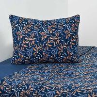 Juego de Sábanas Polar American Family 1,5 Plazas Bera No Aplica Azul