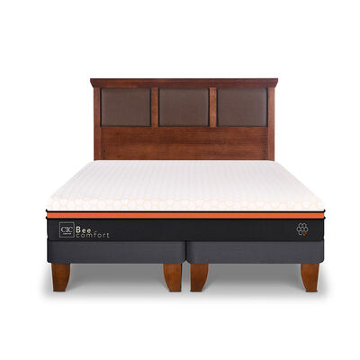 Imagen 1 del producto Cama Europea CIC Base Dividida 2 Plazas Bee Comfort + Respaldo