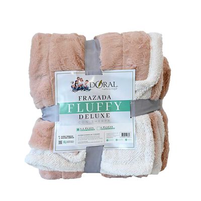 Frazada Poliéster Doral 1,5 Plazas Deluxe Damasco