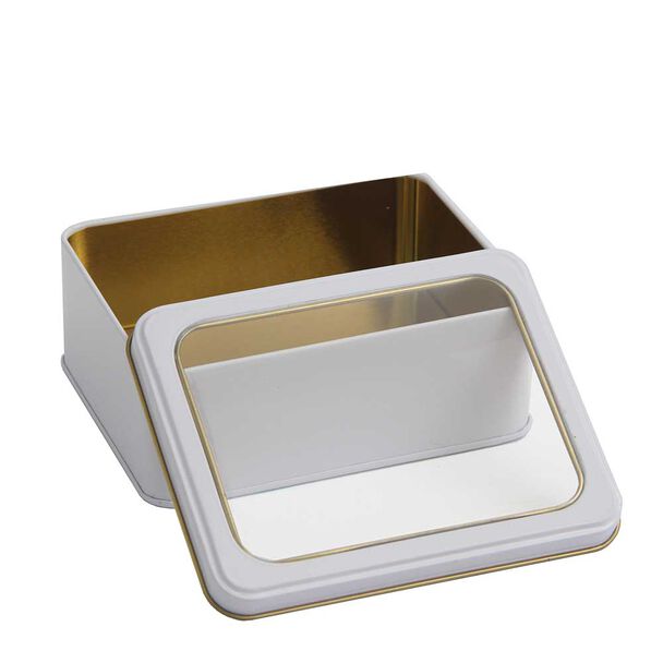 Lata Decorativa Metal Vgo 13 x 11 cm Blanco