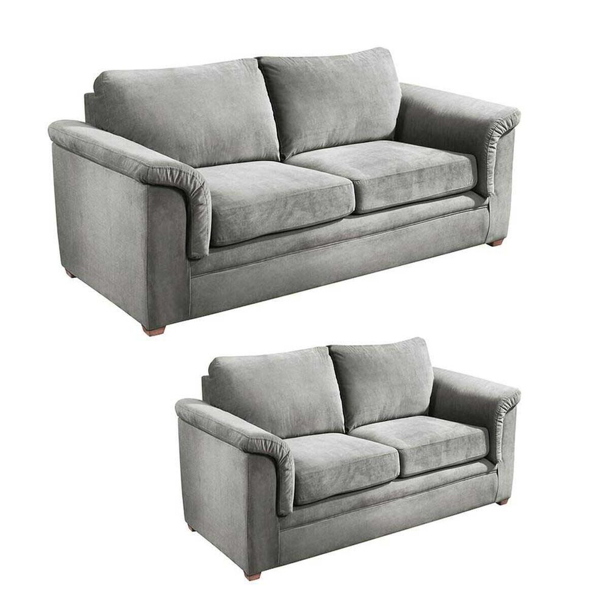 Juego de Living Latam Home Ancona 3 Cuerpos + Sof&aacute; 2 Cuerpos Gris