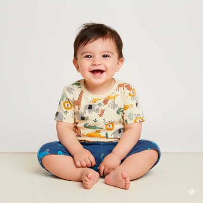 Imagen 1 del producto Polera Manga Corta Chess Baby Amarillo, Azul, Blanco, Verde