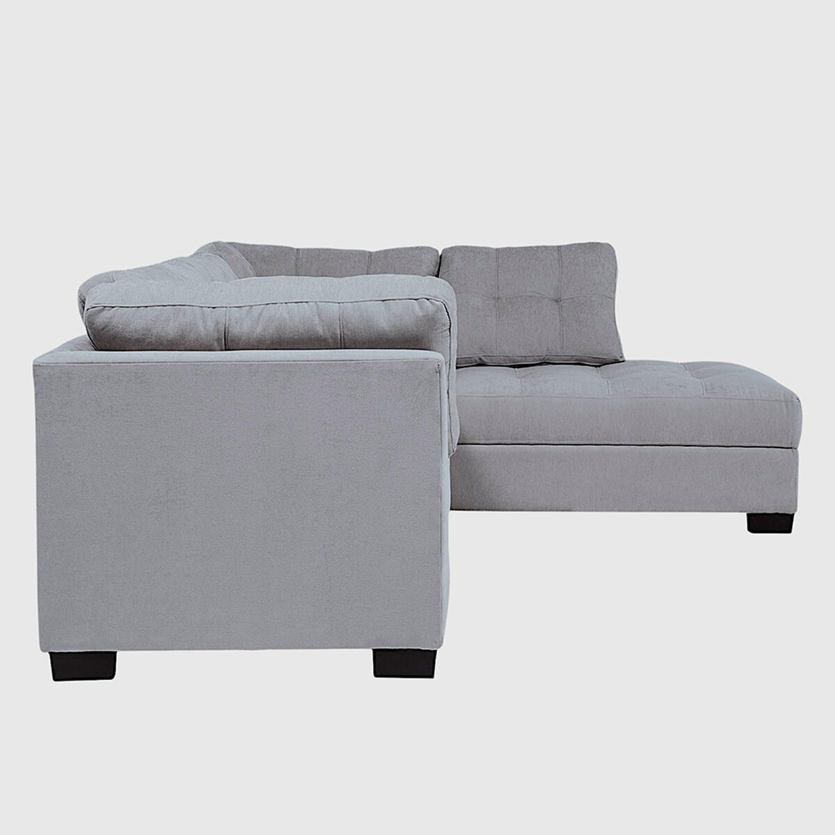 Seccional Derecho Muebles MPR Edimburgo 5 Cuerpos Gris Medio