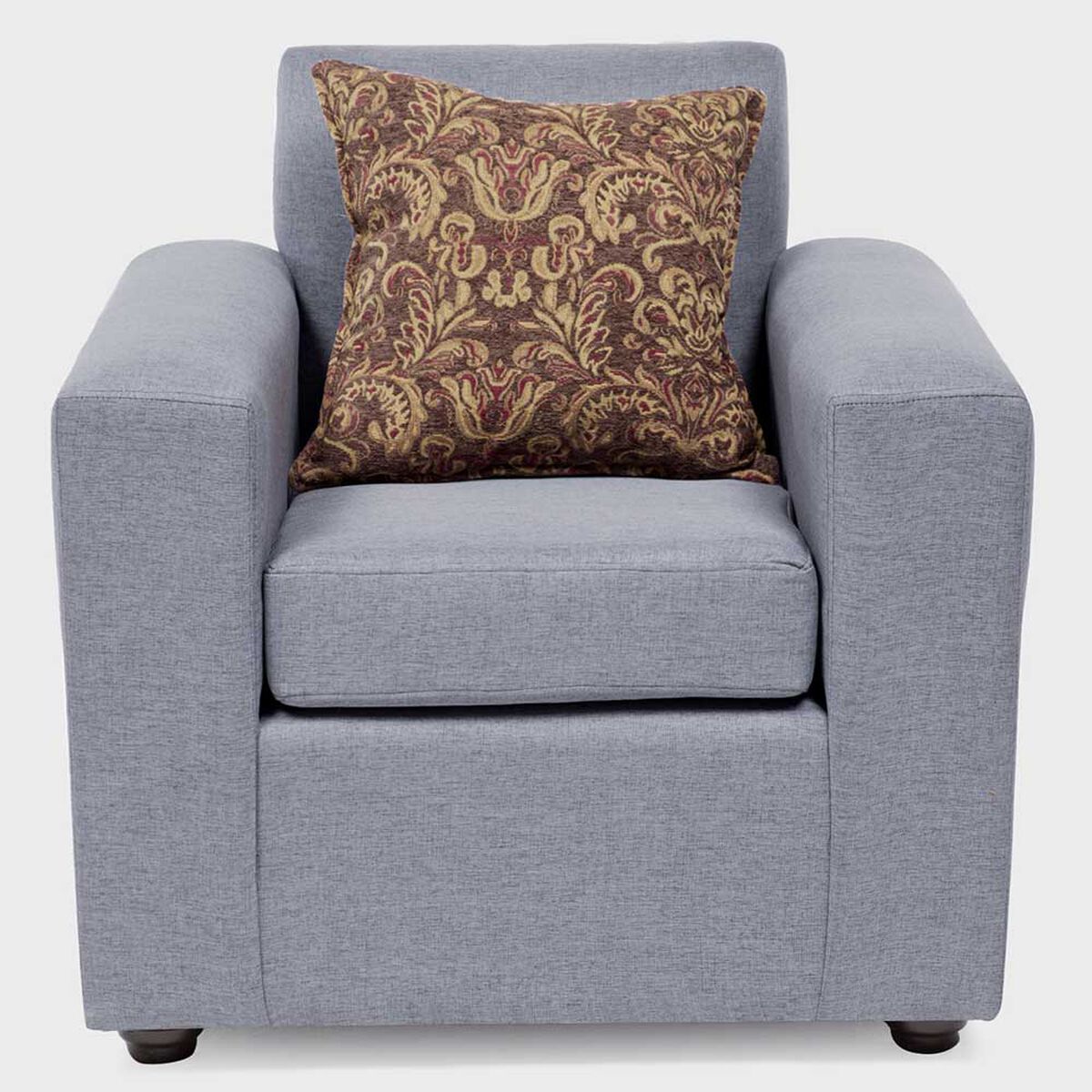 Juego de Living Almore Paris Sofá 3 Cuerpos + Dos Sillones 1 Cuerpo Gris
