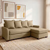 Seccional Derecho Living Factory Montreal 4 Cuerpos Beige