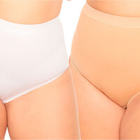 Pack 2 Calzones Cuadro Maxi Mujer Intime BLANCO, NEGRO, BLACK, Rosado