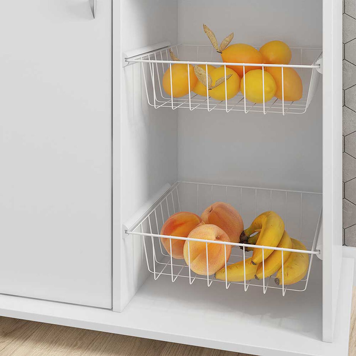 Mueble para Microondas Home Mobili Veles Blanco 1 Puerta