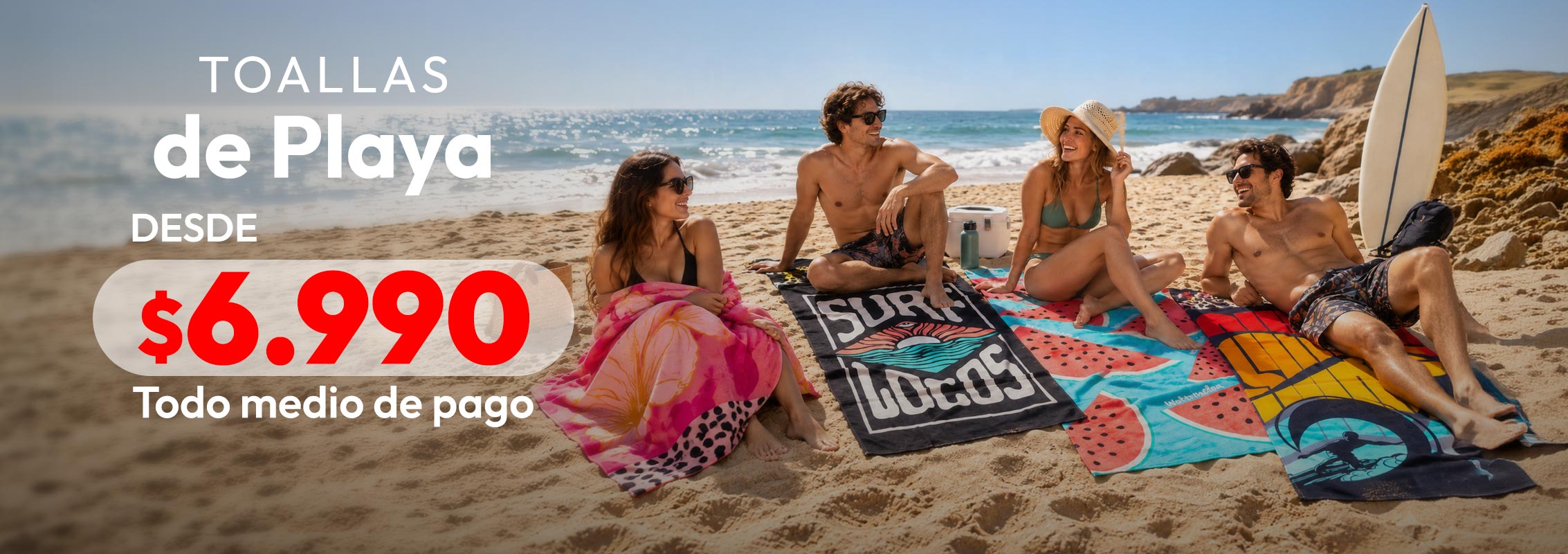 Toallas de playa desde $6.990