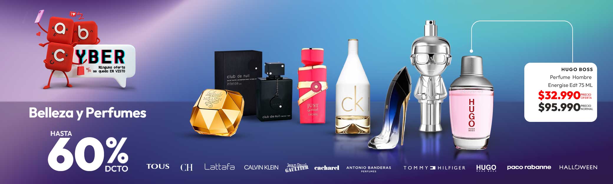Perfumes hasta 60% descuento