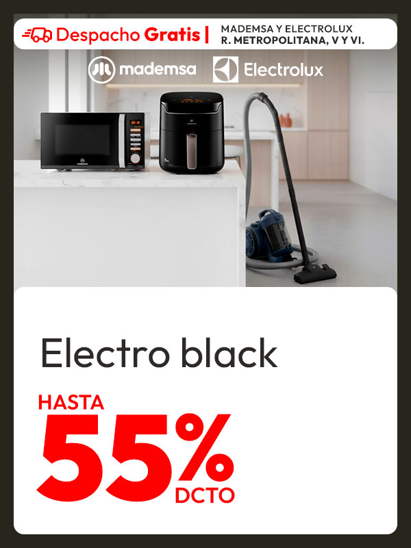 Electro black hasta 55% de dcto