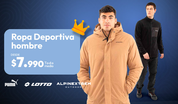 Ropa deportiva hombre desde $7.990