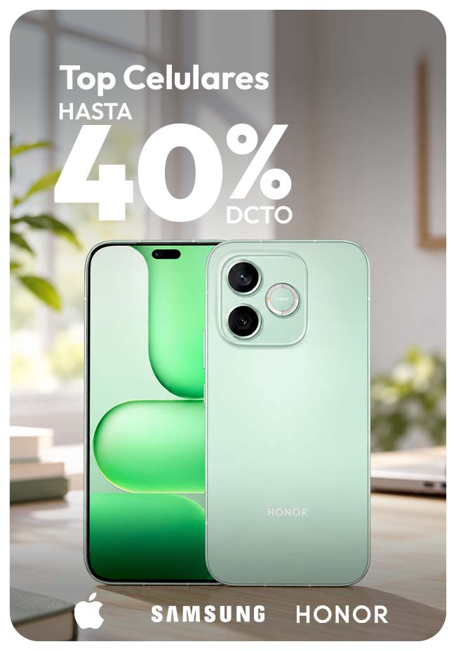 Top 50 celulares hasta 40% de dcto