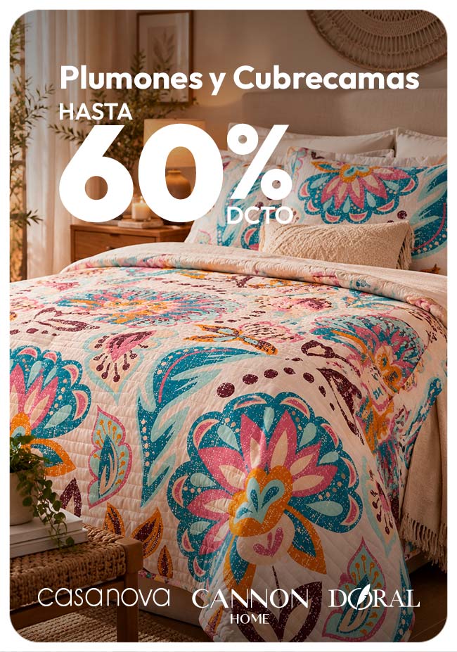 Ropa de Cama hasta 60% de dcto