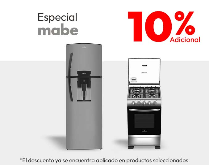 Especial mabe 10% dcto con TMP productos seleccionados
