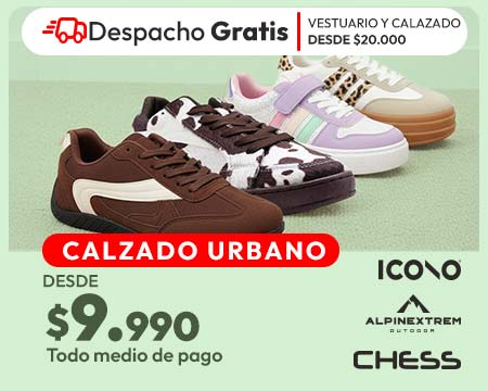 Zapatillas urbanas desde $9.990