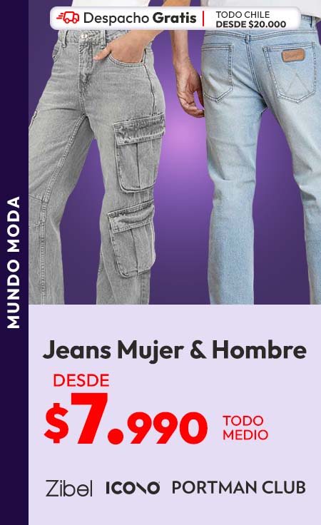 Jeans mujer y hombre desde 7990