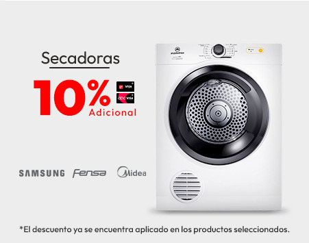 10% dcto adicional cn tlp en secadoras