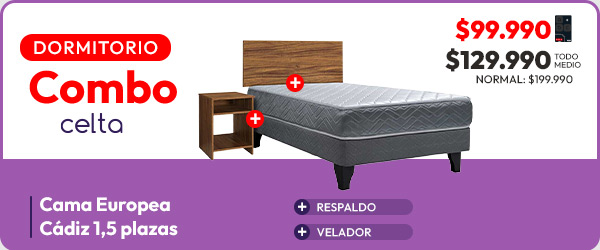 Combos de Dormitorio hasta 60% descuento