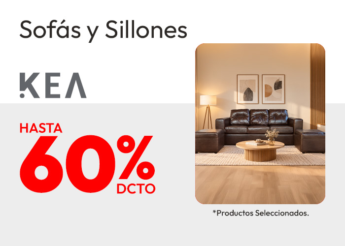 Sofás y Sillones hasta 60% de dcto / prod seleccionados