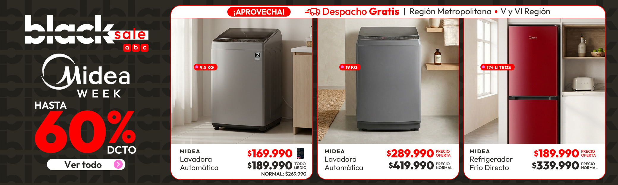 midea week Despacho gratis en RM
