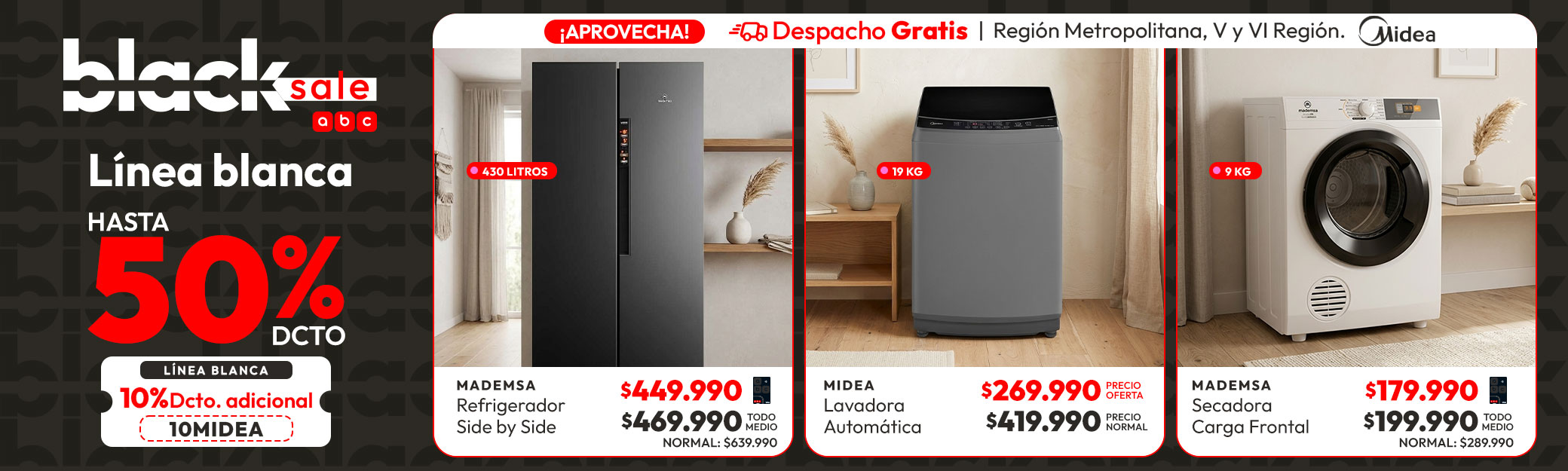 midea week Despacho gratis en RM