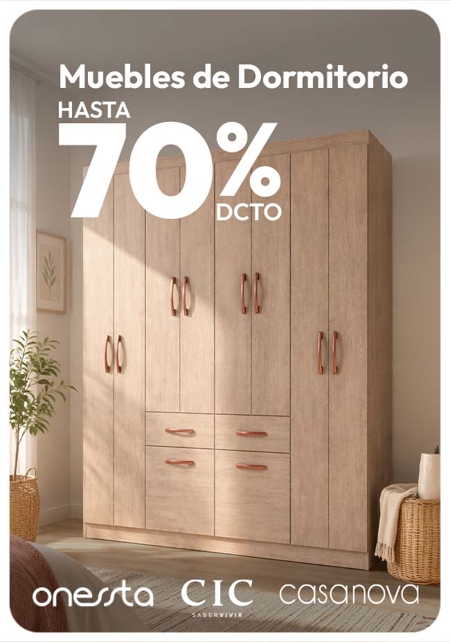 Muebles de Dormitorio hasta 70% de dcto