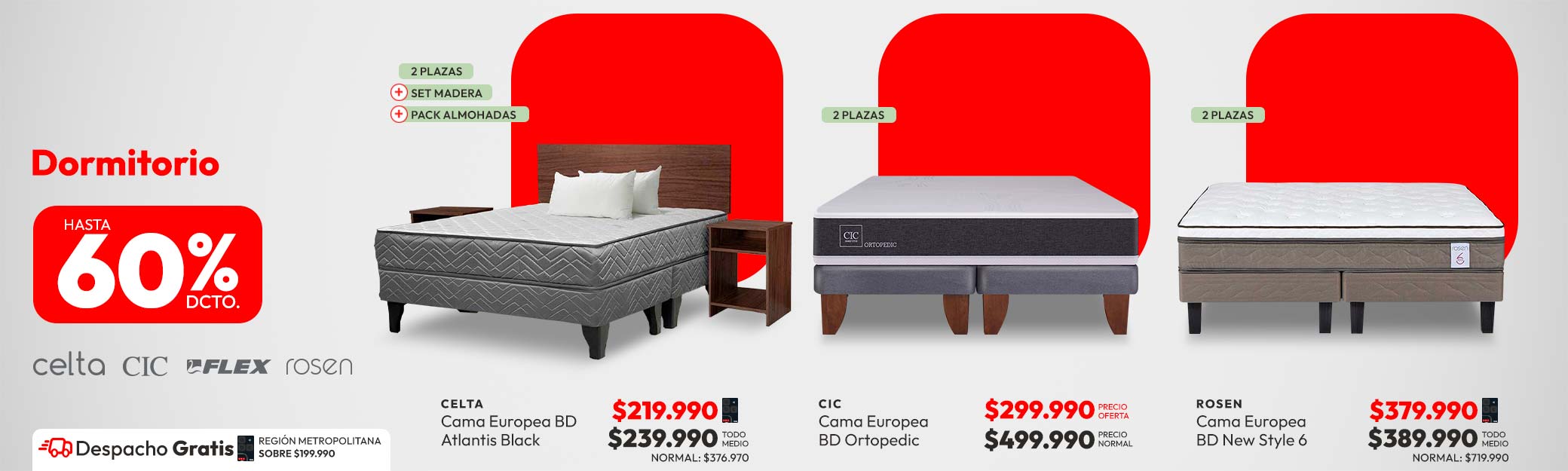 Dormitorio hasta 60% dcto