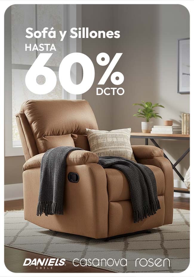 Sofás y Sillones hasta 60% de dcto